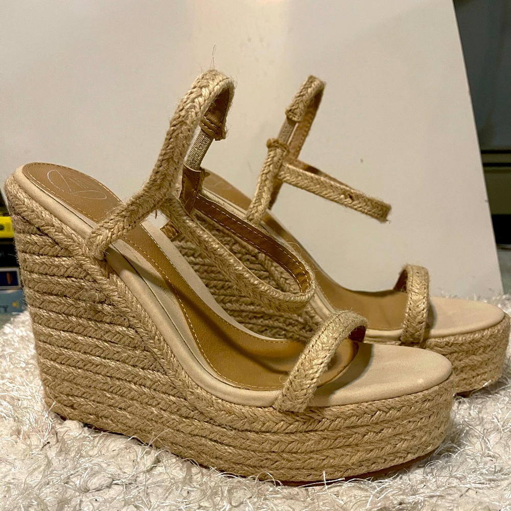 2 strap jute wedges